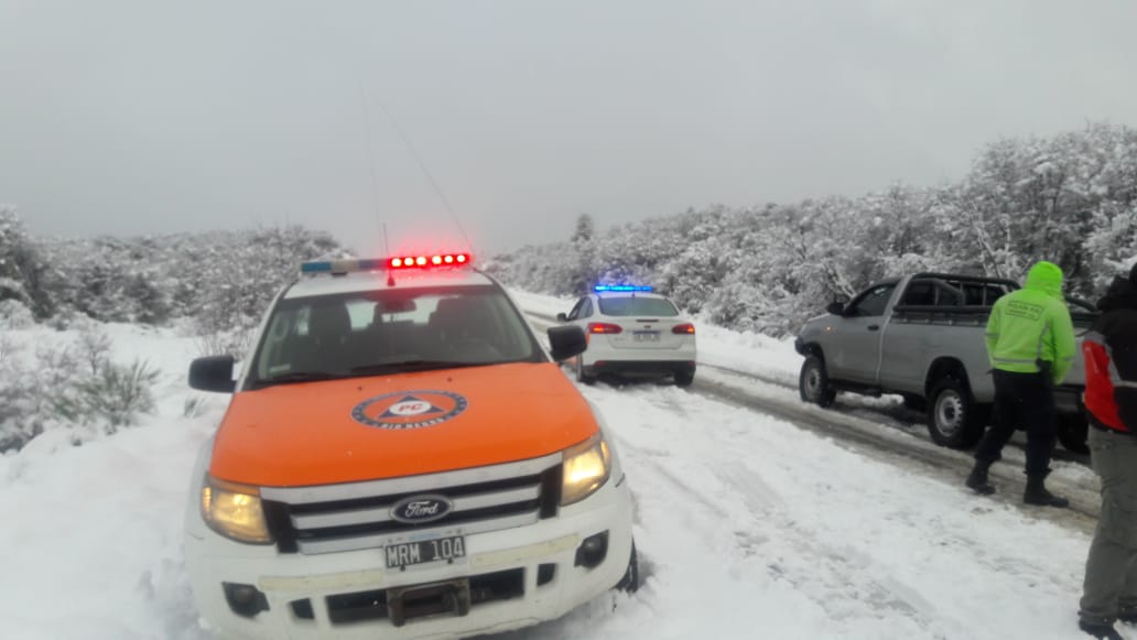 Protección Civil trabaja en prevención ante alerta por nevadas en determinados puntos de Río Negro